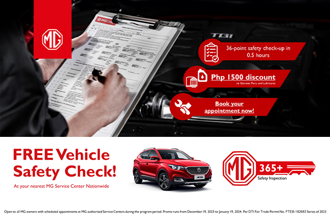 MG Philippines Holiday Exclusive: 365+ Free Safety Check for Owners ...