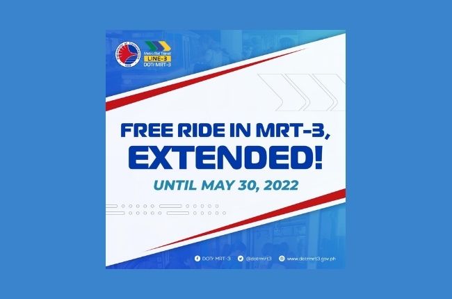 MRT-3 ‘Libreng Sakay’ program extended until May 30, 2022 | Autodeal