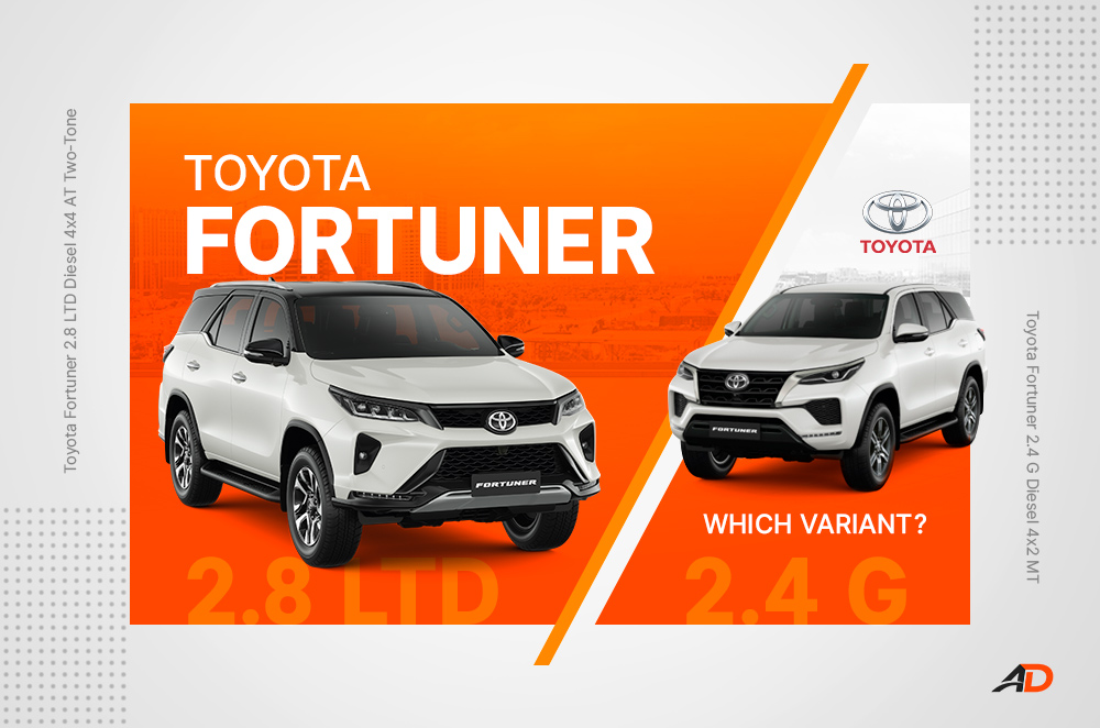 Which 21 Toyota Fortuner To Buy Variant Comparison Guide Autodeal